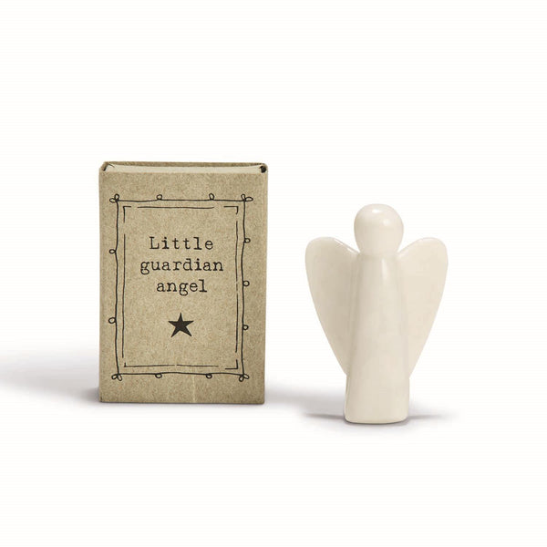 Miniature Little Guardian Angel Porcelain Figure
