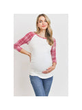 3/4 Sleeve Sweater Knit Maternity Shirt