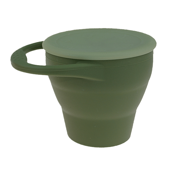 Collapsible Silicone Snack Cup - Army Green