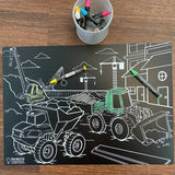 Construction Chalkboard Placemat by Imagination Starters