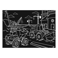 Construction Chalkboard Placemat by Imagination Starters