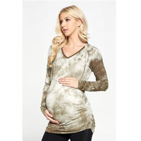 Green Tie Dye Maternity Hoodie