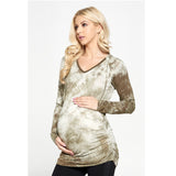 Green Tie Dye Maternity Hoodie
