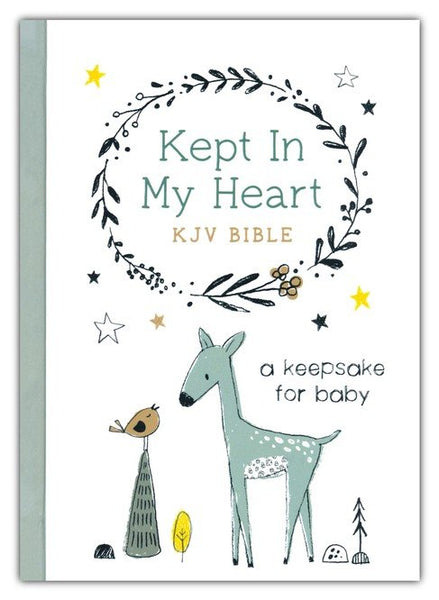 Kept In My Heart KJV Bible - Keepsake for Baby in Hazel