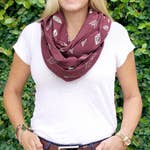 Plum Jersey Nursing Scarf