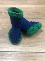 Navy Rainbooties by Needlework Niche