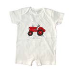 Red Tractor Romper