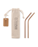 Rose Gold Stainless Steel Reusable Short Straw Set by Brumate