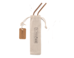 Rose Gold Stainless Steel Reusable Short Straw Set by Brumate