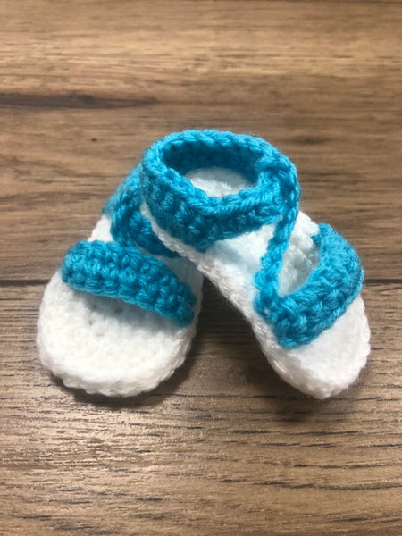 Aqua Sandals by Needlework Niche