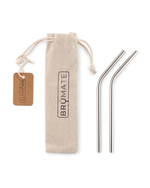 Stainless Steel Reusable Short Straw Set by Brumate