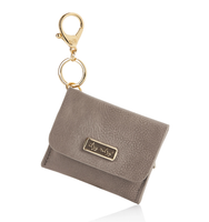 Taupe Mini Wallet Card Holder & Key Charm Keychain by Itzy Ritzy