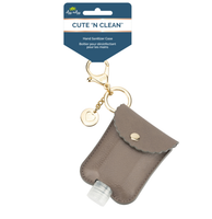 Taupe Cute 'n Clean Hand Sanitizer Charm Keychain by Itzy Ritzy
