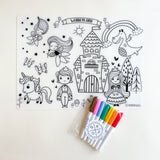 Silicone Reusable Coloring Placemat - Multiple Designs