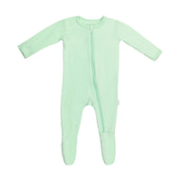 Bamboo Zippered Footie in Meadow Green by Bamboo Little