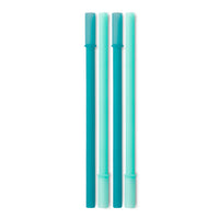 Teal Reusable Connectable Silicone Straws by GoSili