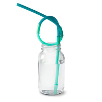 Teal Reusable Connectable Silicone Straws by GoSili
